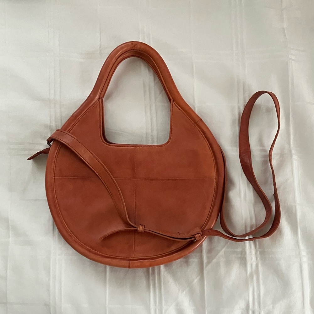 NWOT Anthropologie Tan Sheep Leather Handbag